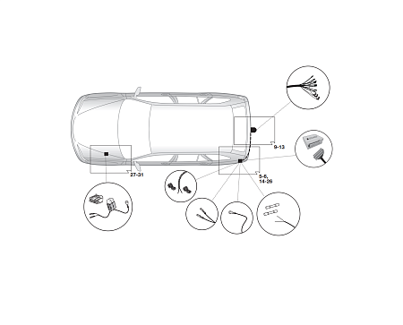 Электрика фаркопа Hak-System (7 pin) для Mazda CX-5 2012-2017 16120522 в 